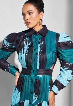 Plisse Button Detail Printed Dress 6 Plisse Button Detail Printed Dress -Silk Bloom Dresses Store 3 zoom desktop 1269