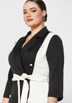 Colorblock Blazer Dress -Silk Bloom Dresses Store 3 zoom desktop 1275