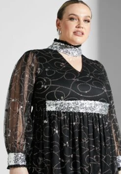 Embellished Trim A-Line Dress -Silk Bloom Dresses Store 3 zoom desktop 1278