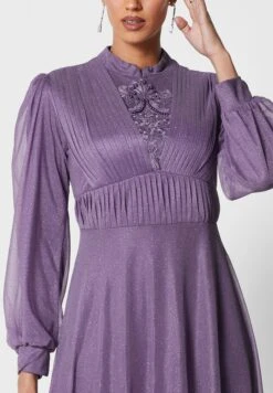 Shimmer Detail Flare Dress -Silk Bloom Dresses Store 3 zoom desktop 1317