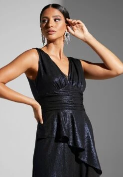 Layered Waist Plunge Gown -Silk Bloom Dresses Store 3 zoom desktop 1319