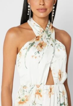 Halter Neck Floral Print Dress -Silk Bloom Dresses Store 3 zoom desktop 1323