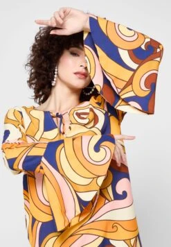 NEVER FULLY DRESSED Printed Shirred Dress 6 NEVER FULLY DRESSED Printed Shirred Dress -Silk Bloom Dresses Store 3 zoom desktop 1324