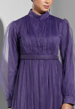 Gathered Detail Tulle Dress -Silk Bloom Dresses Store 3 zoom desktop 1329