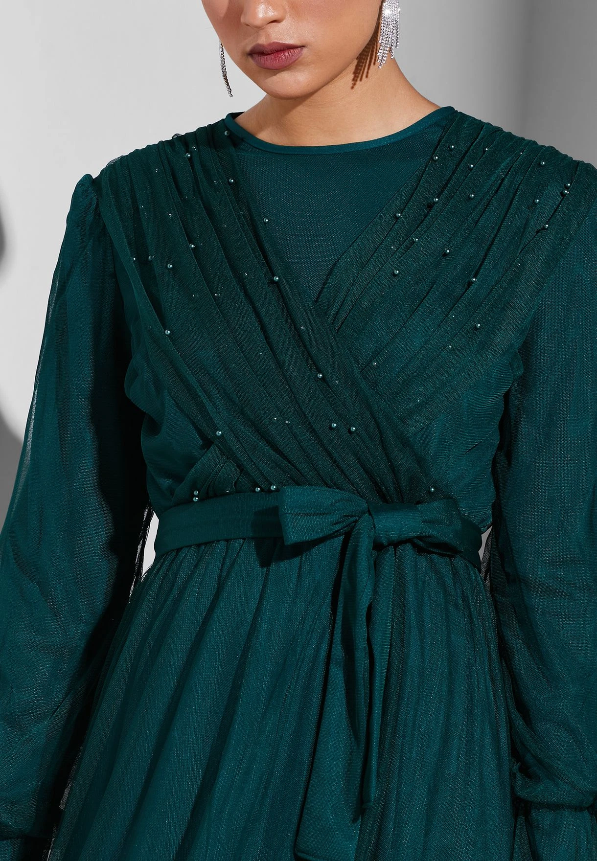 Embellished Gathered Dress 3 Embellished Gathered Dress - Image 3