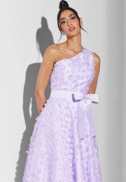 One Shoulder 3D Mesh Detail Dress -Silk Bloom Dresses Store 3 zoom desktop 1352