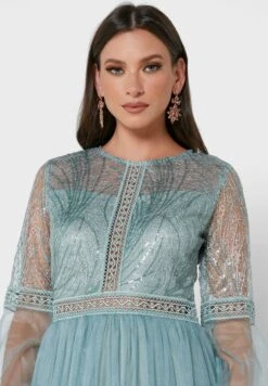 Lace Detail Tulle Dress -Silk Bloom Dresses Store 3 zoom desktop 1354