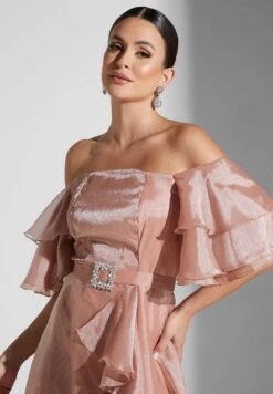 Ruffled Detail Off Shoulder Dress -Silk Bloom Dresses Store 3 zoom desktop 1356