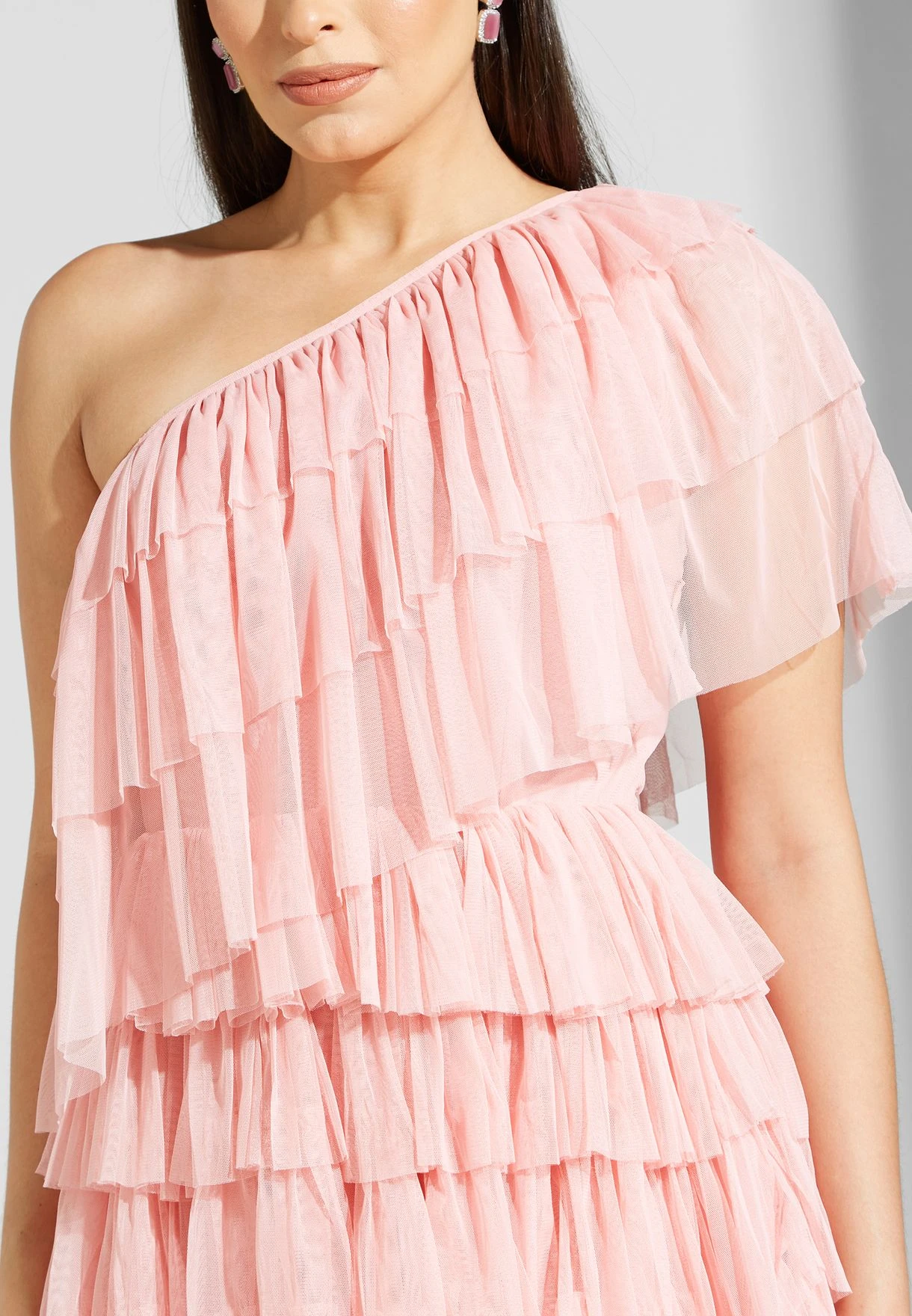 Layered One-Shoulder Dress 3 Layered One-Shoulder Dress - Image 3