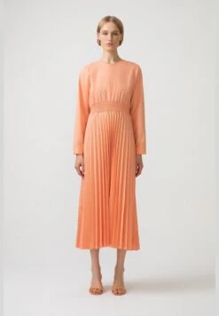 LONG DRESS WITH PLEATED SKIRT -Silk Bloom Dresses Store 3 zoom desktop 1360
