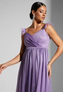 Feather Strap Sweetheart Neckline Gown -Silk Bloom Dresses Store 3 zoom desktop 1369