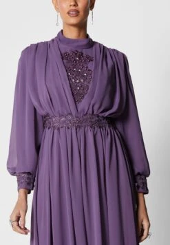 Gathered Cowl Detail Dress -Silk Bloom Dresses Store 3 zoom desktop 1385