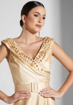 Belted Shimmer Dress -Silk Bloom Dresses Store 3 zoom desktop 1391