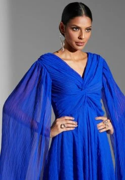 Pleated Twist Front Dress -Silk Bloom Dresses Store 3 zoom desktop 1393