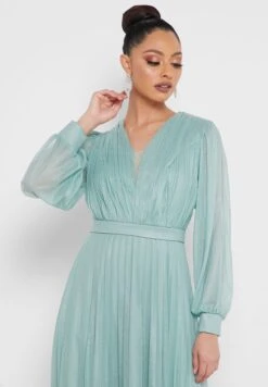 Shimmer Mesh Slit Sleeve Dress -Silk Bloom Dresses Store 3 zoom desktop 1399