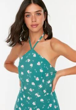 Trendyol Halter Neck Floral Print Dress -Silk Bloom Dresses Store 3 zoom desktop 14