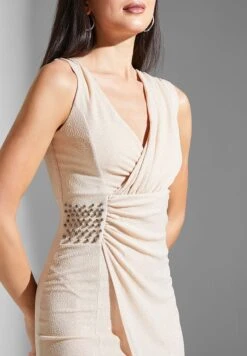 Ruched Waist Shimmer Dress 6 Ruched Waist Shimmer Dress -Silk Bloom Dresses Store 3 zoom desktop 140