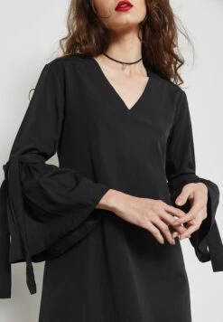 Ruffle Tie Cuffed Mini Dress -Silk Bloom Dresses Store 3 zoom desktop 141