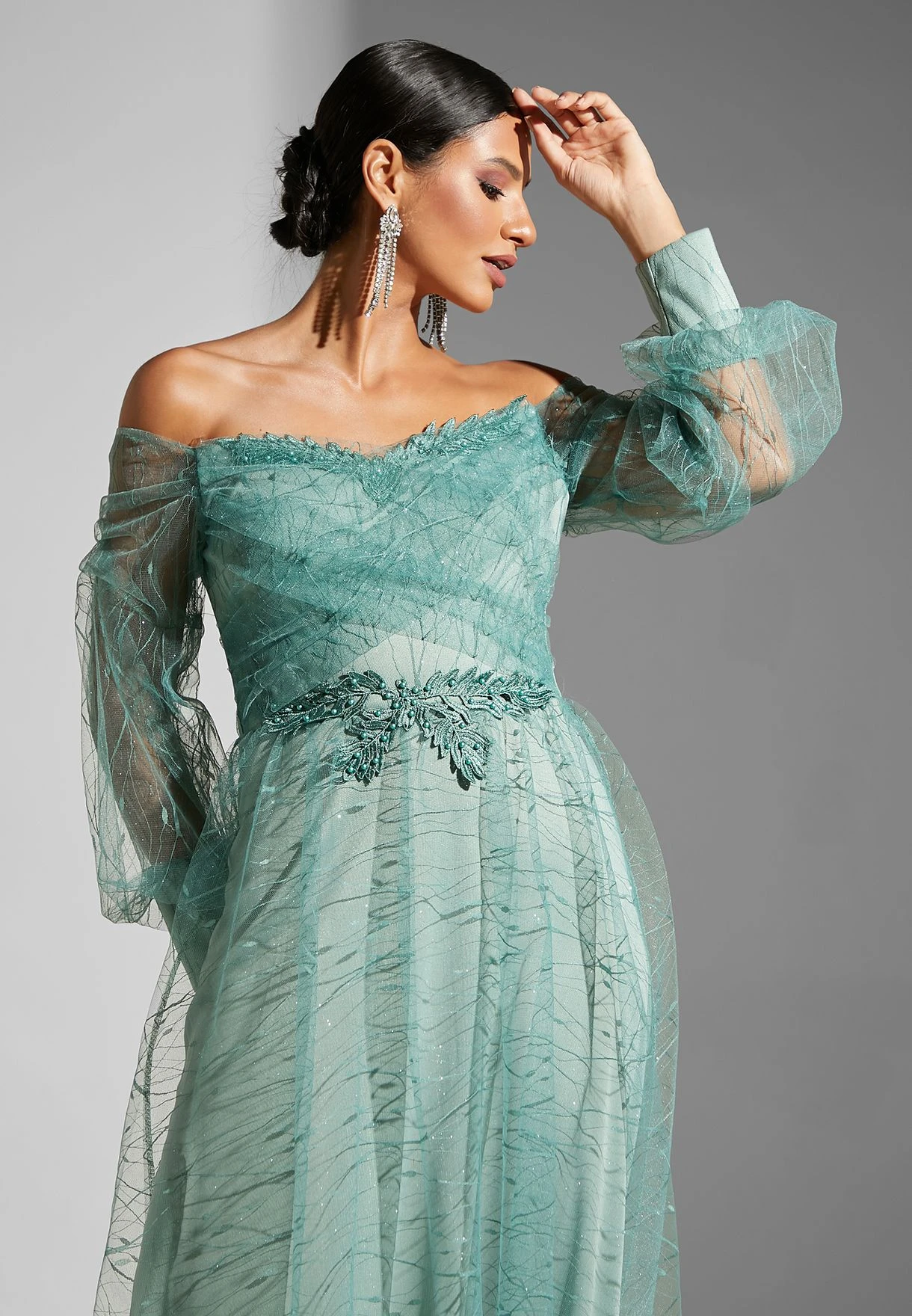 Off-Shoulder Cross-Over Gown 3 Off-Shoulder Cross-Over Gown - Image 3