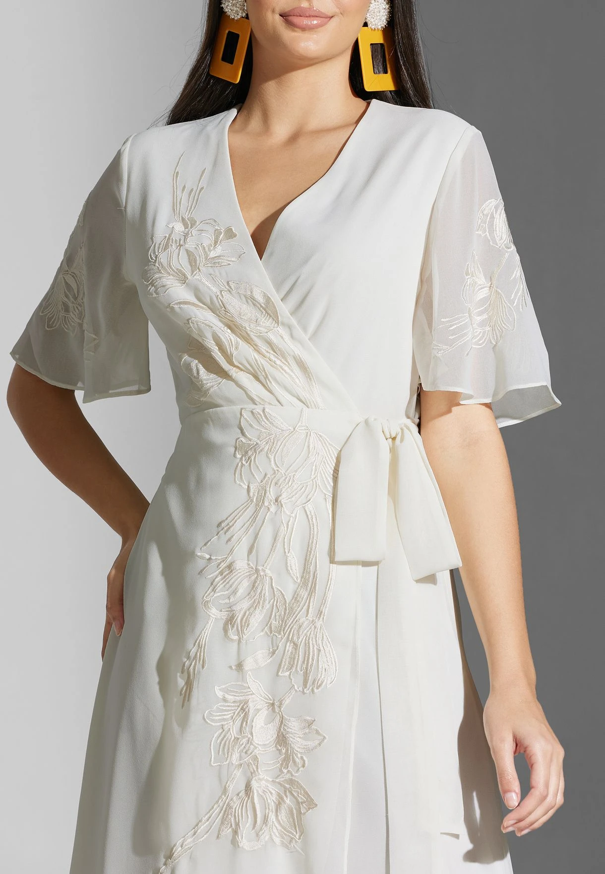 Ruffle Hem Wrap Dress 3 Ruffle Hem Wrap Dress - Image 3