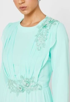 Ruched Embroidered Dress -Silk Bloom Dresses Store 3 zoom desktop 1438