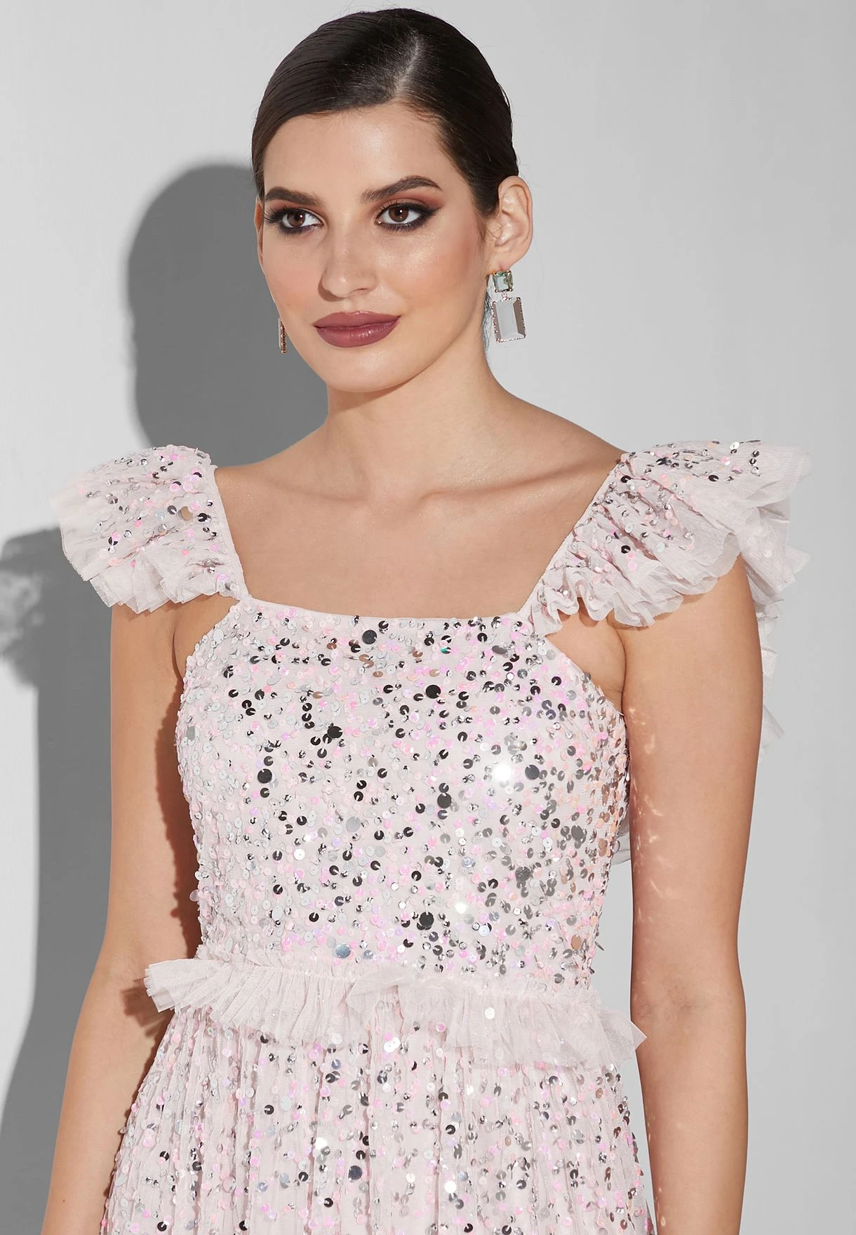 Square Neck Ruffle Detail Dress 3 Square Neck Ruffle Detail Dress - Image 3