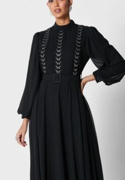 Embroidered Detail Flare Dress 6 Embroidered Detail Flare Dress -Silk Bloom Dresses Store 3 zoom desktop 1442