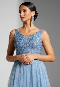 Stringed Shoulder Net Gown -Silk Bloom Dresses Store 3 zoom desktop 1445