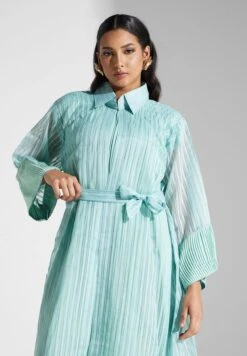 Self Striped Belted Shirt Dress 8 Self Striped Belted Shirt Dress -Silk Bloom Dresses Store 3 zoom desktop 1452