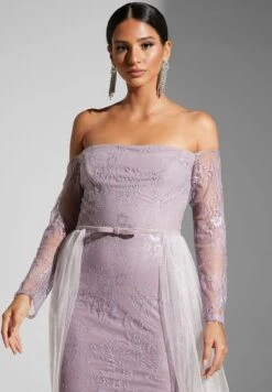 Off-Shoulder Cinched Waist Gown 7 Off-Shoulder Cinched Waist Gown -Silk Bloom Dresses Store 3 zoom desktop 1455