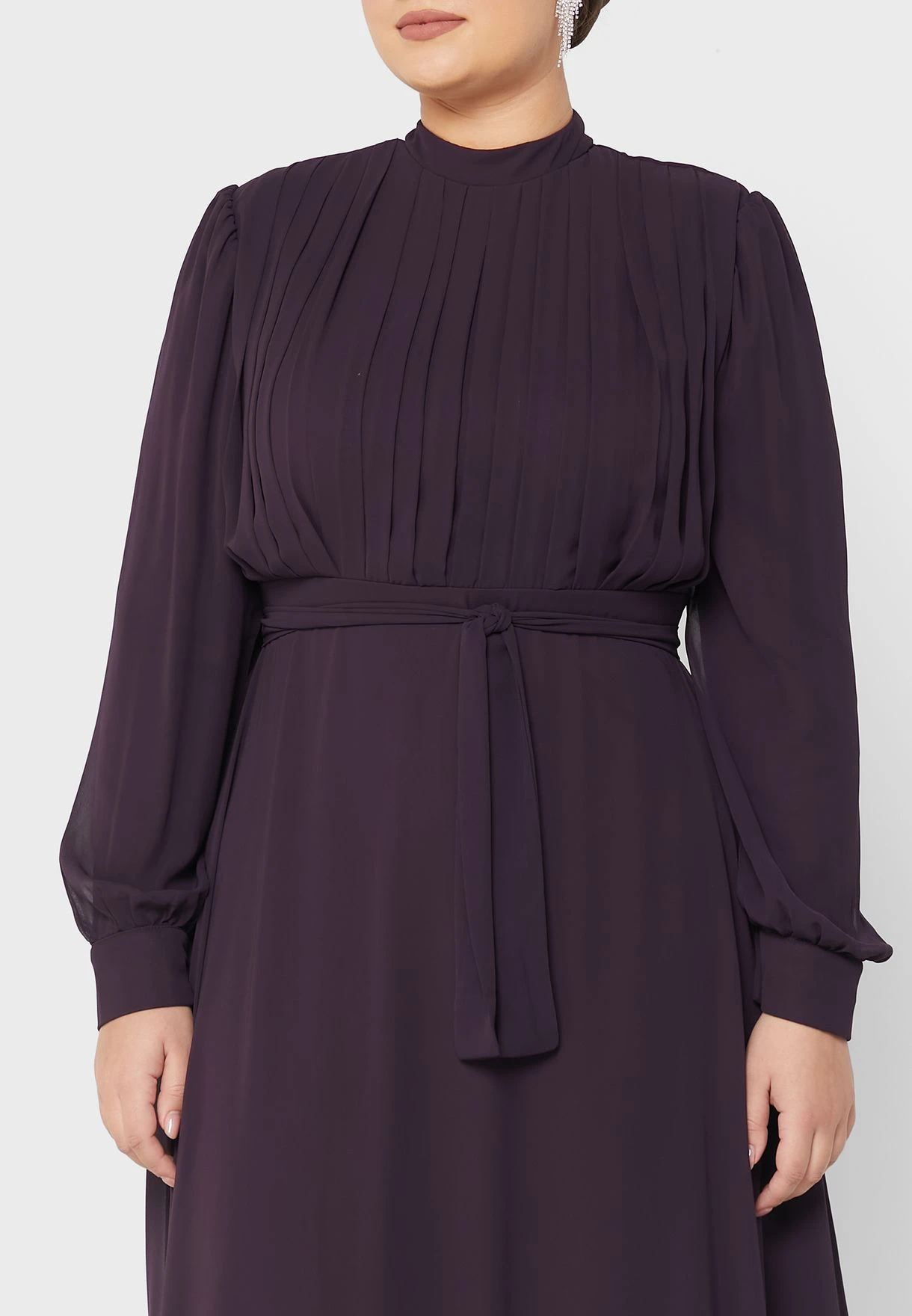 Pleated Belted Dress 3 Pleated Belted Dress - Image 3