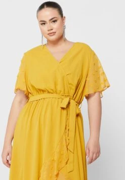 Dobby Detail Belted Fit & Flare Dress -Silk Bloom Dresses Store 3 zoom desktop 1490