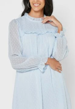 ELLA High Neck Textured Dress 6 ELLA High Neck Textured Dress -Silk Bloom Dresses Store 3 zoom desktop 150