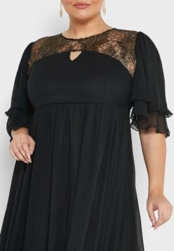 Lace Insert Detail Dress -Silk Bloom Dresses Store 3 zoom desktop 1509