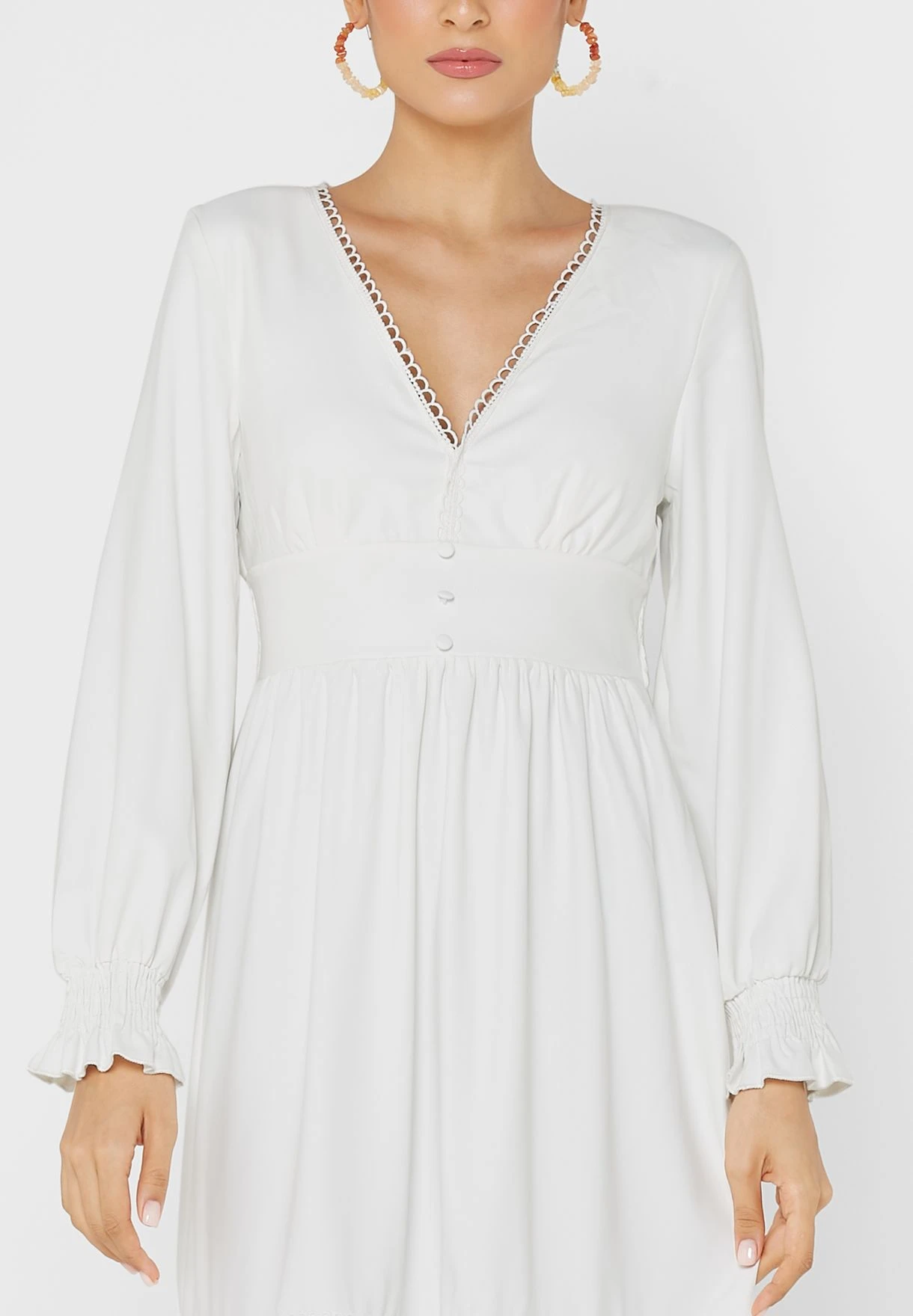 Little Mistress Cream Crochet Trim Midaxi By Vogue Williams 3 Little Mistress Cream Crochet Trim Midaxi By Vogue Williams - Image 3