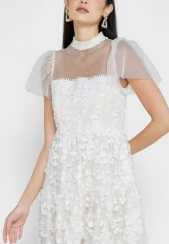 Mesh Detail Ruffle Dress -Silk Bloom Dresses Store 3 zoom desktop 1523