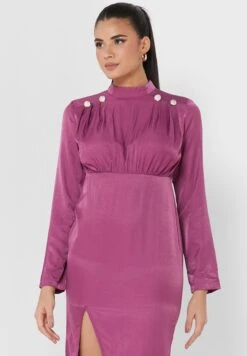 ELLA Shoulder Detail Slit Dress 6 ELLA Shoulder Detail Slit Dress -Silk Bloom Dresses Store 3 zoom desktop 1527