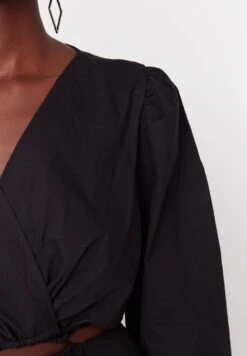 Trendyol Surplice Neck Puff Sleeve Dress -Silk Bloom Dresses Store 3 zoom desktop 1546