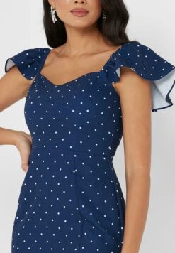 Little Mistress Polka Dot Sweetheart Neck Dress -Silk Bloom Dresses Store 3 zoom desktop 1552