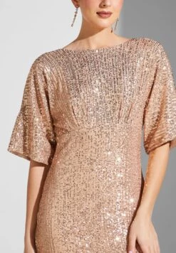 Sequined Kimono Sleeve Dress -Silk Bloom Dresses Store 3 zoom desktop 1553