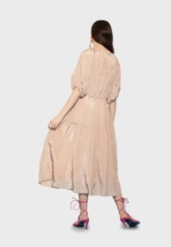 Pleat Detail Balloon Sleeve Dress 6 Pleat Detail Balloon Sleeve Dress -Silk Bloom Dresses Store 3 zoom desktop 1564