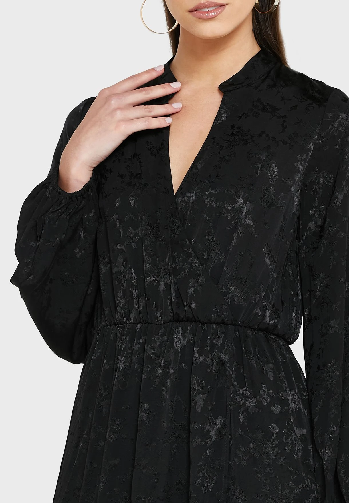 Ruffle Hem Puff Sleeve Dress 3 Ruffle Hem Puff Sleeve Dress - Image 3