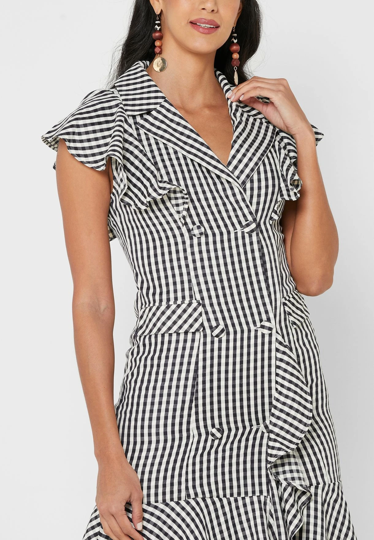 ELLA Ruffle Detail Blazer Dress 3 ELLA Ruffle Detail Blazer Dress - Image 3