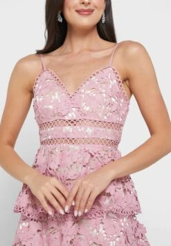 Strappy Openwork Lace Dress -Silk Bloom Dresses Store 3 zoom desktop 1619