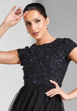Sequined Dress With Tulle 7 Sequined Dress With Tulle -Silk Bloom Dresses Store 3 zoom desktop 162