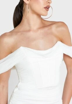 Bardot Ruched Detail Dress -Silk Bloom Dresses Store 3 zoom desktop 1633