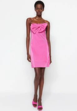 Trendyol Bow Detail Textured Dress -Silk Bloom Dresses Store 3 zoom desktop 164