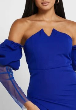 Off Shoulder Solid Dress -Silk Bloom Dresses Store 3 zoom desktop 1644