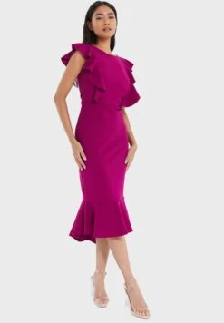 Ruffle Hem Bodycon Dress 5 Ruffle Hem Bodycon Dress -Silk Bloom Dresses Store 3 zoom desktop 1653