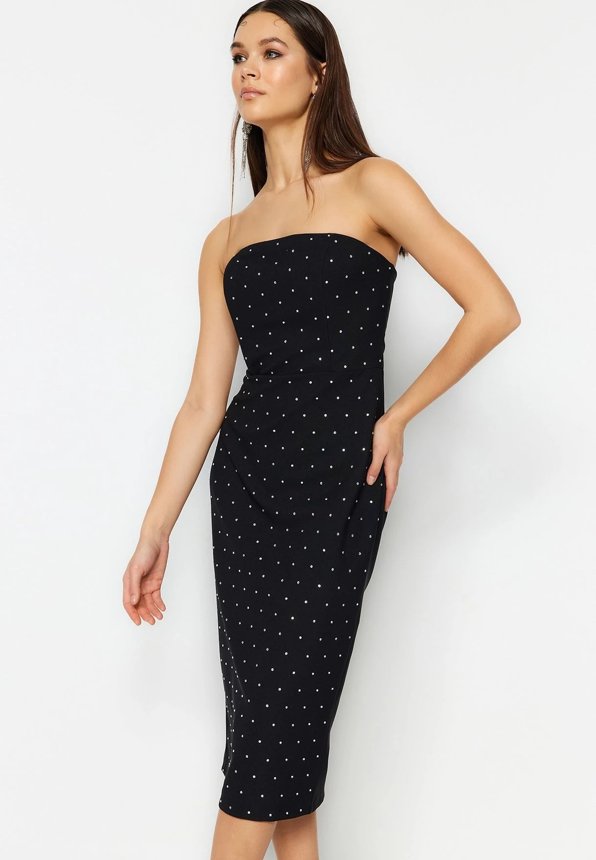 Trendyol Embellished Bardot Dress 3 Trendyol Embellished Bardot Dress - Image 3